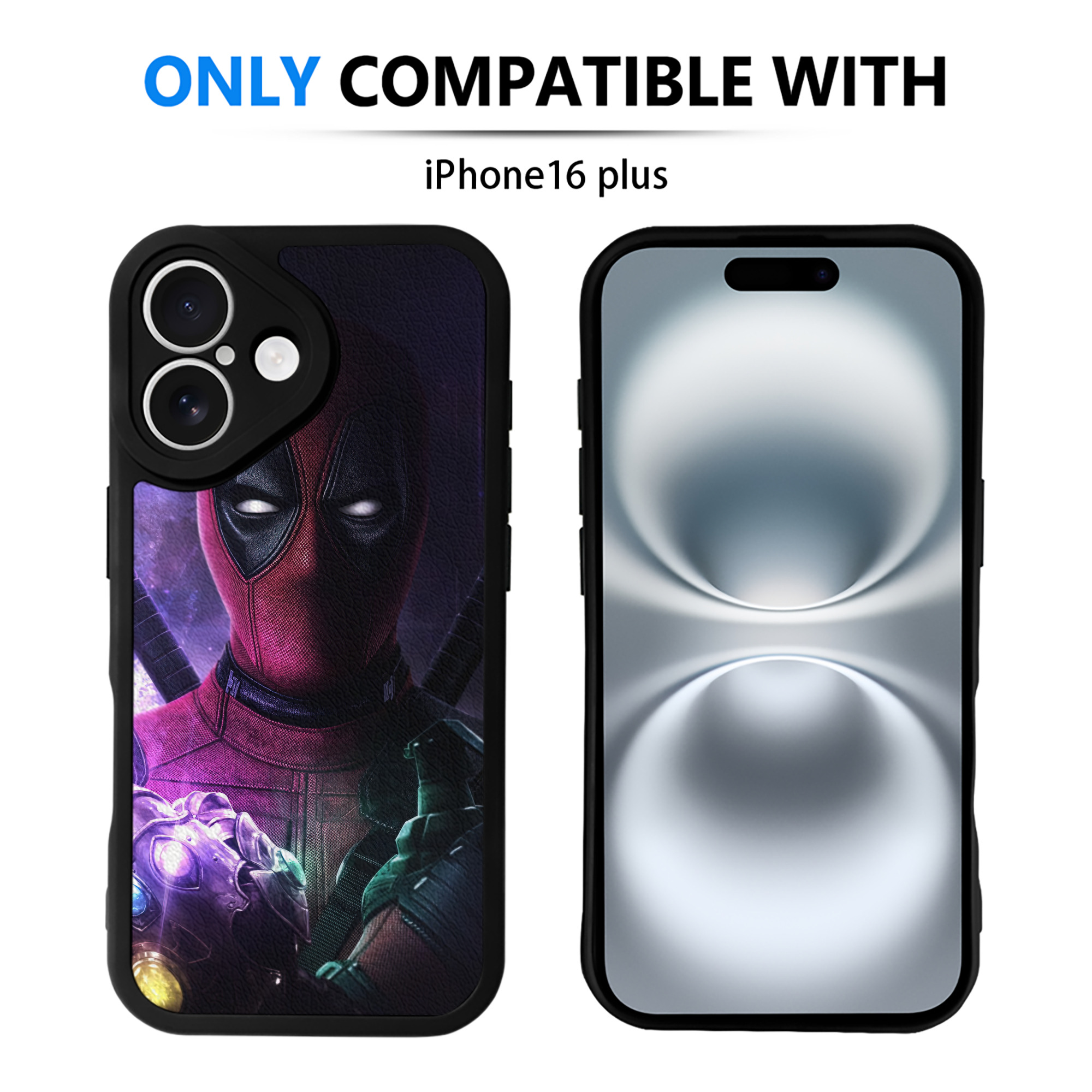 （画像用） Deadpool デッドプール 【iPhone 16シリーズ対応】シリコンスマホケース（レザー調） 材質：シリコン